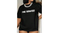 Kadın Baskılı T-Shirt Kısa Kol Bisiklet Yaka Oversize Rahat Kalıp Tişört - Siyah Kadın Baskılı T-Shirt Kısa Kol Bisiklet Yaka Oversize Rahat Kalıp Tişört - Siyah