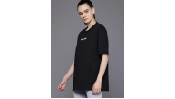 Kadın Baskılı T-Shirt Kısa Kol Bisiklet Yaka Oversize Rahat Kalıp Tişört - Siyah Kadın Baskılı T-Shirt Kısa Kol Bisiklet Yaka Oversize Rahat Kalıp Tişört - Siyah