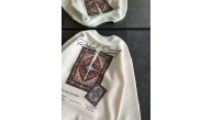 Kadın Bisiklet Yaka Kilim Halı Baskılı 3 İplik Pamuklu Sweatshirt - Beyaz Kadın Bisiklet Yaka Kilim Halı Baskılı 3 İplik Pamuklu Sweatshirt - Beyaz