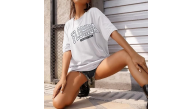 Kadın Kısa Kol Yazlık Tişört Bisiklet Yaka FLORIDA Baskılı T-Shirt - Beyaz Kadın Kısa Kol Yazlık Tişört Bisiklet Yaka FLORIDA Baskılı T-Shirt - Beyaz