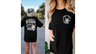 Kadın Baskılı T-Shirt Kısa Kol Bisiklet Yaka Oversize Rahat Kalıp Tişört - Siyah Kadın Baskılı T-Shirt Kısa Kol Bisiklet Yaka Oversize Rahat Kalıp Tişört - Siyah