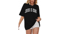 Kadın Baskılı T-Shirt Kısa Kol Bisiklet Yaka Oversize Rahat Kalıp Tişört - Siyah Kadın Baskılı T-Shirt Kısa Kol Bisiklet Yaka Oversize Rahat Kalıp Tişört - Siyah