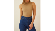 Kadın Full Likralı Fitilli Kaşkorse Body - Camel Kadın Full Likralı Fitilli Kaşkorse Body - Camel