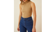 Kadın Full Likralı Fitilli Kaşkorse Body - Camel Kadın Full Likralı Fitilli Kaşkorse Body - Camel