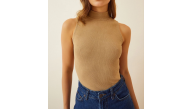 Kadın Full Likralı Fitilli Kaşkorse Body - Camel Kadın Full Likralı Fitilli Kaşkorse Body - Camel