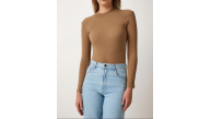 Kadın Full Likralı Fitilli Kaşkorse Body - Kahve Kadın Full Likralı Fitilli Kaşkorse Body - Kahve