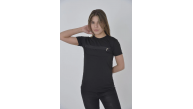 Kadın Gögüs Fermuarlı T-Shirt Kısa Kol Bisiklet Yaka Slimfit Tişört - Siyah Kadın Gögüs Fermuarlı T-Shirt Kısa Kol Bisiklet Yaka Slimfit Tişört - Siyah