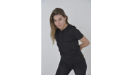 Kadın Kapüşonlu T-Shirt Kısa Kol Bisiklet Yaka Slimfit Tişört - Siyah Kadın Kapüşonlu T-Shirt Kısa Kol Bisiklet Yaka Slimfit Tişört - Siyah