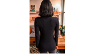 Kadın Kaşkorse Boğazlı Full Likralı Fitilli Body Kazak - Siyah Kadın Kaşkorse Boğazlı Full Likralı Fitilli Body Kazak - Siyah