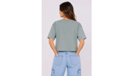 Kadın Kedi Baskılı Oversize Crop Tişört Salaş Basic Yarım Kol T-shirt - Mint Yeşili Kadın Kedi Baskılı Oversize Crop Tişört Salaş Basic Yarım Kol T-shirt - Mint Yeşili