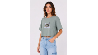 Kadın Kedi Baskılı Oversize Crop Tişört Salaş Basic Yarım Kol T-shirt - Mint Yeşili Kadın Kedi Baskılı Oversize Crop Tişört Salaş Basic Yarım Kol T-shirt - Mint Yeşili