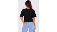 Kadın Kedi Baskılı Oversize Crop Tişört Salaş Basic Yarım Kol T-shirt - Siyah Kadın Kedi Baskılı Oversize Crop Tişört Salaş Basic Yarım Kol T-shirt - Siyah