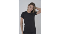 Kadın Omuz Fileli T-Shirt Kısa Kol Bisiklet Yaka Slimfit Tişört - Siyah Kadın Omuz Fileli T-Shirt Kısa Kol Bisiklet Yaka Slimfit Tişört - Siyah