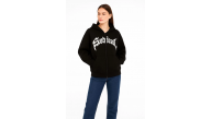Kadın Kapüşonlu 3 İplik Şardonlu Önü Baskılı Fermuarlı Oversize Sweatshirt - Siyah Kadın Kapüşonlu 3 İplik Şardonlu Önü Baskılı Fermuarlı Oversize Sweatshirt - Siyah