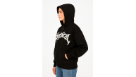 Kadın Kapüşonlu 3 İplik Şardonlu Önü Baskılı Fermuarlı Oversize Sweatshirt - Siyah Kadın Kapüşonlu 3 İplik Şardonlu Önü Baskılı Fermuarlı Oversize Sweatshirt - Siyah