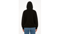 Kadın Kapüşonlu 3 İplik Şardonlu Önü Baskılı Fermuarlı Oversize Sweatshirt - Siyah Kadın Kapüşonlu 3 İplik Şardonlu Önü Baskılı Fermuarlı Oversize Sweatshirt - Siyah