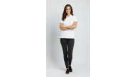 Kadın Polo Yaka Tişört Pike Kumaş Kısa Kol Regular Fit Yazlık T-Shirt - Beyaz Kadın Polo Yaka Tişört Pike Kumaş Kısa Kol Regular Fit Yazlık T-Shirt - Beyaz