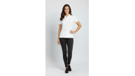 Kadın Polo Yaka Tişört Pike Kumaş Kısa Kol Regular Fit Yazlık T-Shirt - Beyaz Kadın Polo Yaka Tişört Pike Kumaş Kısa Kol Regular Fit Yazlık T-Shirt - Beyaz