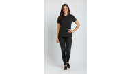 Kadın Polo Yaka Tişört Pike Kumaş Kısa Kol Regular Fit Yazlık T-Shirt - Siyah Kadın Polo Yaka Tişört Pike Kumaş Kısa Kol Regular Fit Yazlık T-Shirt - Siyah