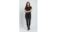 Kadın Polo Yaka Tişört Pike Kumaş Kısa Kol Regular Fit Yazlık T-Shirt - Siyah Kadın Polo Yaka Tişört Pike Kumaş Kısa Kol Regular Fit Yazlık T-Shirt - Siyah