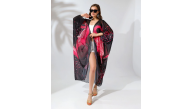 Kadın Rahat Kesim Şifon Kimono - Siyah Kadın Rahat Kesim Şifon Kimono - Siyah