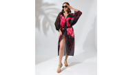 Kadın Rahat Kesim Şifon Kimono - Siyah Kadın Rahat Kesim Şifon Kimono - Siyah