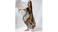Kadın Rahat Kesim Şifon Kimono - Leopar Kadın Rahat Kesim Şifon Kimono - Leopar