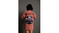 Kadın Oversize Tişört Golf GTI Retro Araba Baskılı T-shirt - Gül Kurusu Kadın Oversize Tişört Golf GTI Retro Araba Baskılı T-shirt - Gül Kurusu
