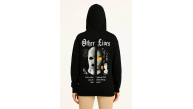 Kadın Kapüşonlu Kanguru Cepli Sweatshirt 3 İplik Pamuklu Baskılı Hoodie - Siyah Kadın Kapüşonlu Kanguru Cepli Sweatshirt 3 İplik Pamuklu Baskılı Hoodie - Siyah