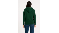 Kadın 3 İplik Pamuklu Kapüşonlu Kanguru Cepli Sweatshirt hoodie - Haki