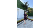 Kadın Yakalı Gömlek Kemerli Şortlu Alt-Üst Takım - Bordo Kadın Yakalı Gömlek Kemerli Şortlu Alt-Üst Takım - Bordo