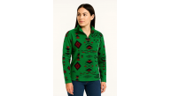 Kadın Yarım Fermuarlı Desenli Polar Sweat Tribal Etnik Desen Yakalı Uzun Kollu - Yeşil Kadın Yarım Fermuarlı Desenli Polar Sweat Tribal Etnik Desen Yakalı Uzun Kollu - Yeşil