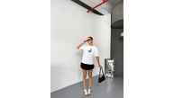 KADIN Baskılı T-Shirt Kısa Kol Bisiklet Yaka Regular Fit Yazlık Tişört - Beyaz KADIN Baskılı T-Shirt Kısa Kol Bisiklet Yaka Regular Fit Yazlık Tişört - Beyaz
