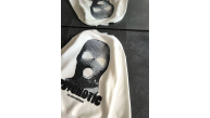 Kadın 3 iplik Kışlık Bisiklet Yaka Baskılı SweatShirt - Beyaz