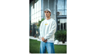 Erkek 3 iplik pamuklu Kışlık Bisiklet Yaka Baskılı SweatShirt - Beyaz Erkek 3 iplik pamuklu Kışlık Bisiklet Yaka Baskılı SweatShirt - Beyaz