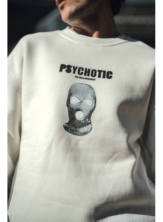 Erkek 3 iplik pamuklu Kışlık Bisiklet Yaka Baskılı SweatShirt - Beyaz Erkek 3 iplik pamuklu Kışlık Bisiklet Yaka Baskılı SweatShirt - Beyaz