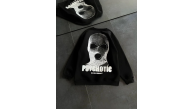 Kadın 3 iplik Kışlık Bisiklet Yaka Baskılı SweatShirt - Siyah