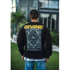 Erkek 3 iplik pamuklu Kışlık Bisiklet Yaka Baskılı SweatShirt - Siyah