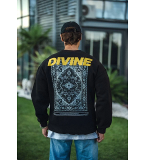 Erkek 3 iplik pamuklu Kışlık Bisiklet Yaka Baskılı SweatShirt - Siyah