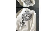 Kadın 3 iplik Pamuklu Bisiklet Yaka Baskılı SweatShirt - Beyaz