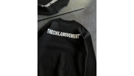 Kadın 3 iplik Kışlık pamuklu Bisiklet Yaka Oversize Baskılı SweatShirt - Siyah