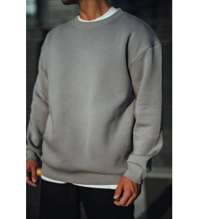 Erkek Bisiklet Yaka 3 İplik pamuklu Basic SweatShirt - Boyalı Gri