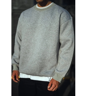 Erkek Kışlık Bisiklet Yaka 3 İplik Basic SweatShirt - Gri