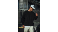Erkek pamuklu Bisiklet Yaka 3 İplik Basic SweatShirt - Siyah Erkek pamuklu Bisiklet Yaka 3 İplik Basic SweatShirt - Siyah