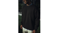 Erkek pamuklu Bisiklet Yaka 3 İplik Basic SweatShirt - Siyah Erkek pamuklu Bisiklet Yaka 3 İplik Basic SweatShirt - Siyah