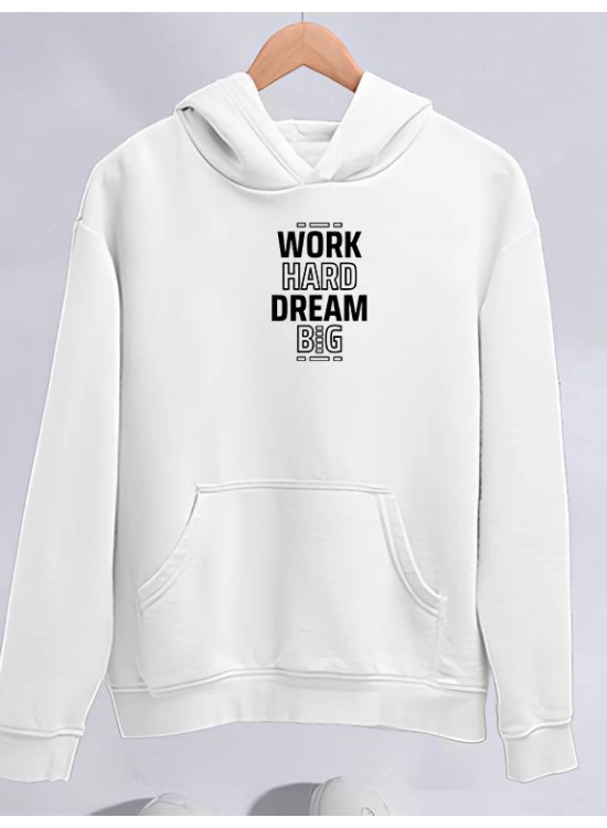 Kadın Oversize Kapüşonlu Cepli Baskılı 3 İplik Pamuklu Hoodie Sweatshirt - Beyaz Kadın Oversize Kapüşonlu Cepli Baskılı 3 İplik Pamuklu Hoodie Sweatshirt - Beyaz