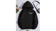 Kadın Oversize Kapüşonlu Kanguru Cepli Baskılı 3 İplik Pamuklu Sweatshirt Hoodie - Siyah Kadın Oversize Kapüşonlu Kanguru Cepli Baskılı 3 İplik Pamuklu Sweatshirt Hoodie - Siyah