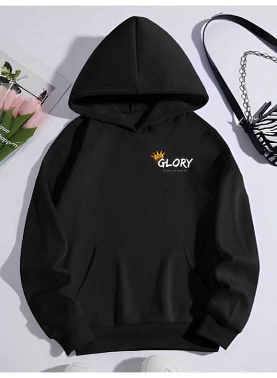 Kadın Oversize Kapüşonlu Kanguru Cepli Baskılı 3 İplik Pamuklu Sweatshirt Hoodie - Siyah Kadın Oversize Kapüşonlu Kanguru Cepli Baskılı 3 İplik Pamuklu Sweatshirt Hoodie - Siyah
