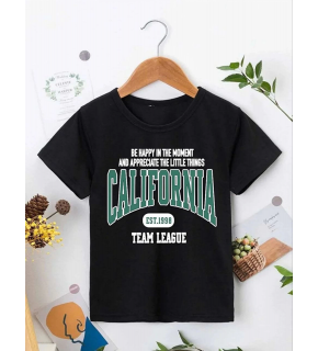 Erkek Çocuk Baskılı T-Shirt - Siyah