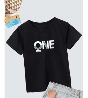 Erkek Çocuk Baskılı T-Shirt - Siyah